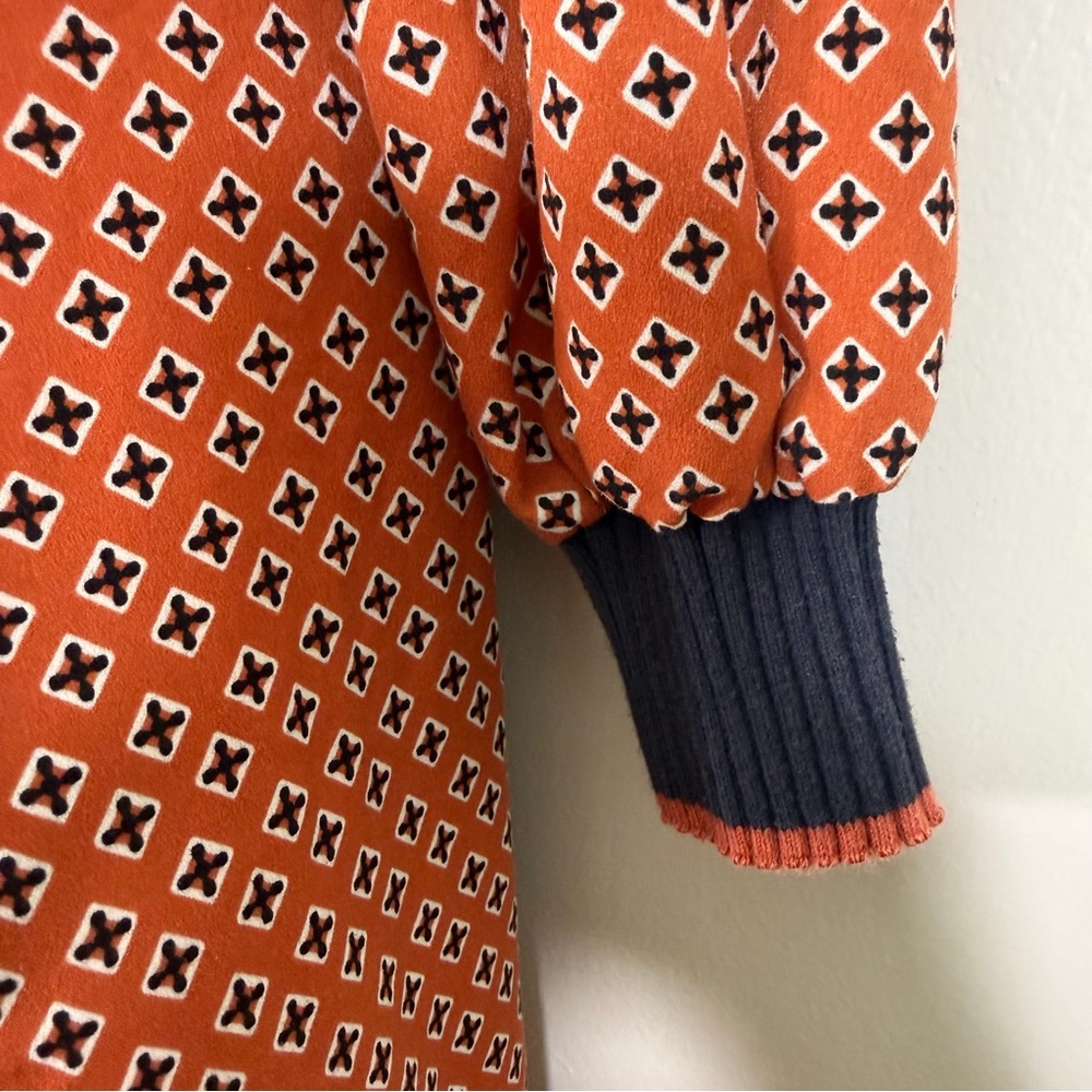 French Connection Orange and Blue Dress Size 4 - Picture 4 of 9